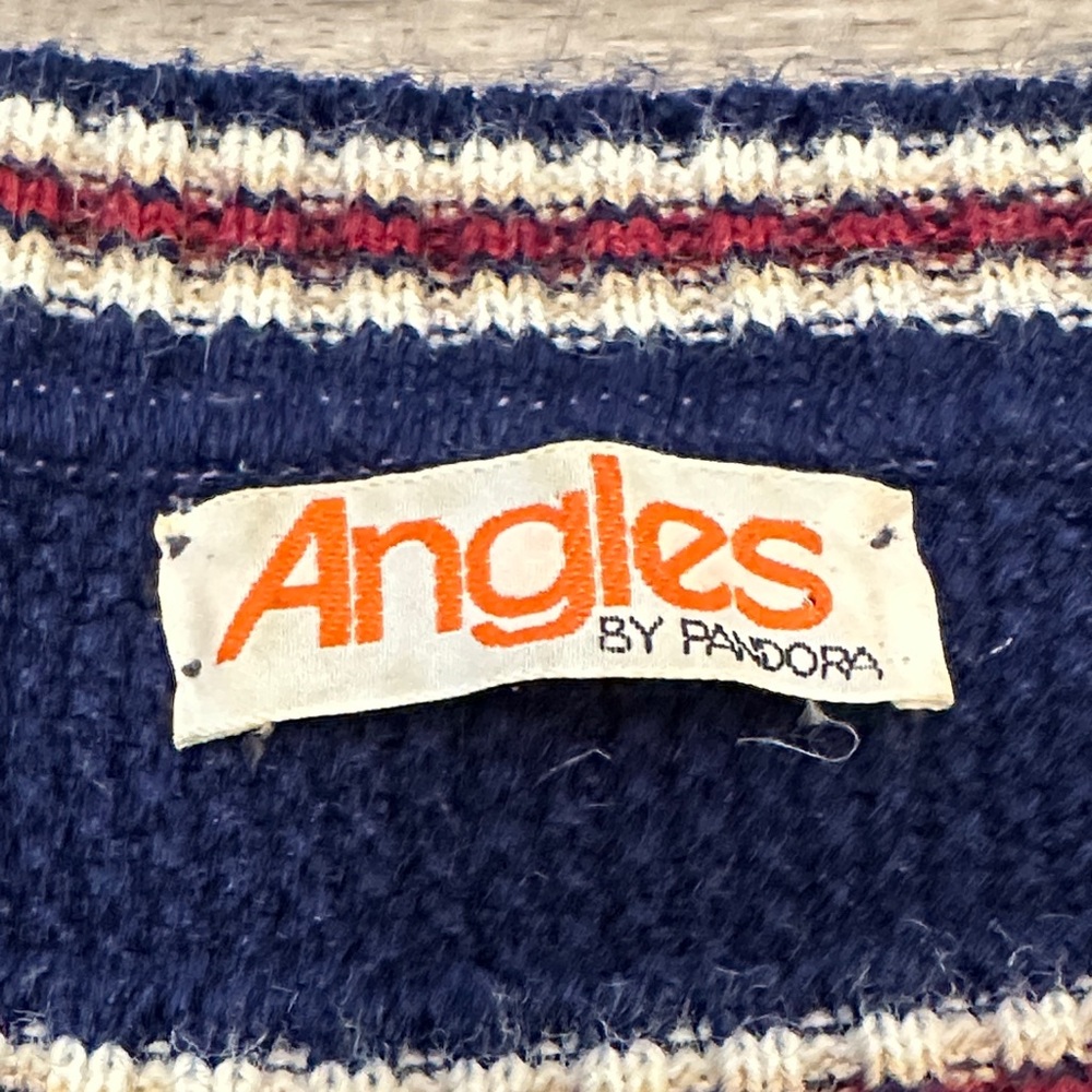 Pandora Vintage Navy Sweater with Red and White Stripes - Picture 10 of 13